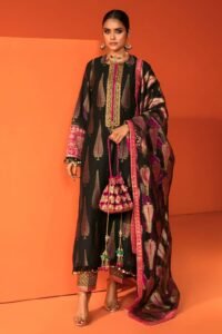 Black khaadi 3 Pc (Unstitched)