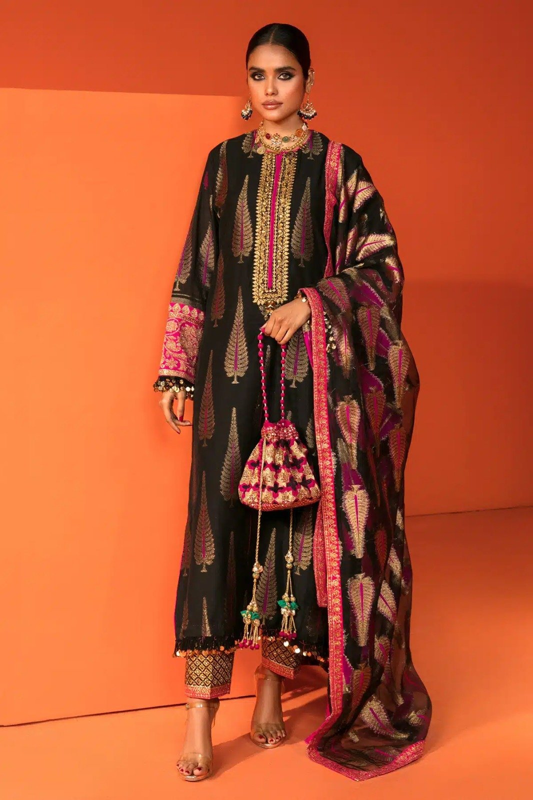 WhatsApp Image 2025-11-22 at 7.37.17 PM.jpeg Black khaadi 3 Pc (Unstitched) - Image 1