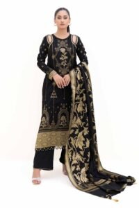Black Gold 3 Pcs (Unstitched) - Image 2